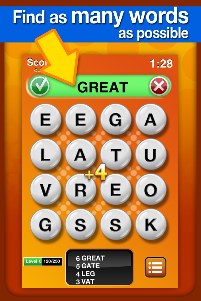 Word Scramble Challenge Edition by Zynga free app screenshot 2