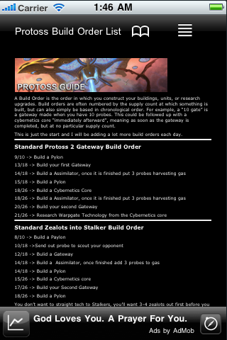 Starcraft 2 Guide Book free app screenshot 1