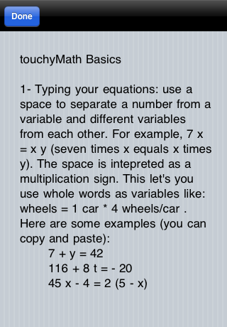 touchyMath free app screenshot 4