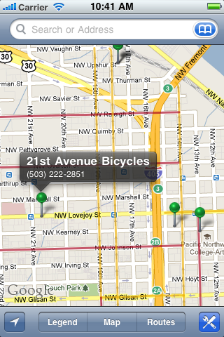 Portland Bike Maps free app screenshot 3