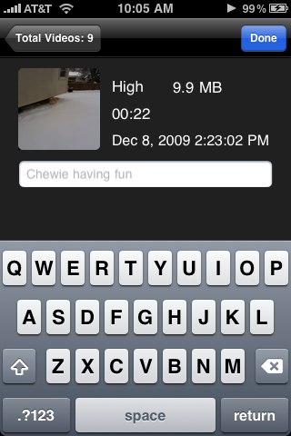 Touch Cam - video recording for the iPhone 3GS free app screenshot 4