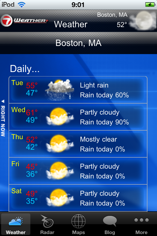 WHDH 7 Weather Boston App for Free iphone/ipad/ipod touch