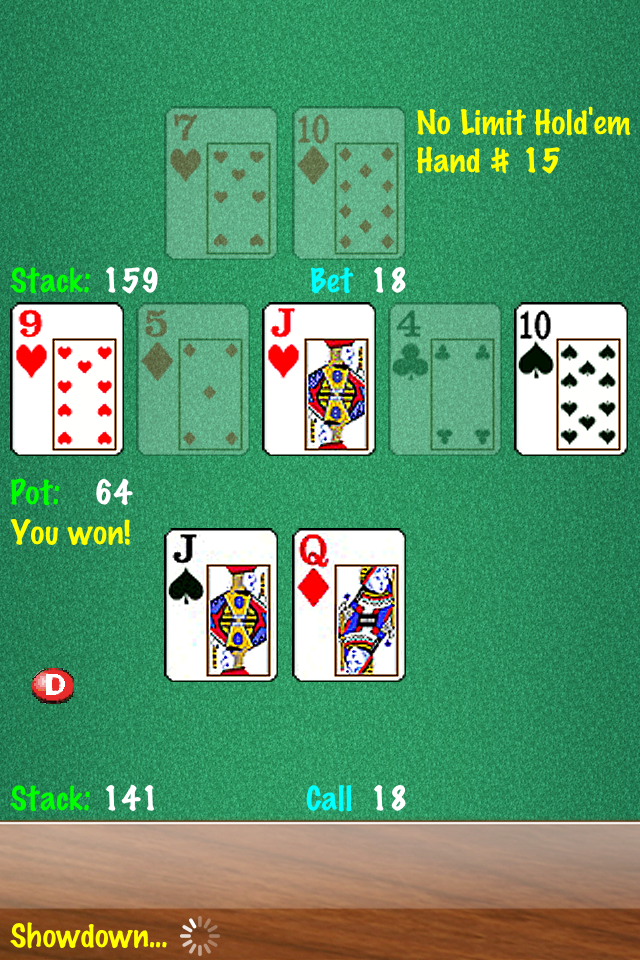 Headsup Poker Free (Hold'em, Blackjack, Omaha) free app screenshot 3