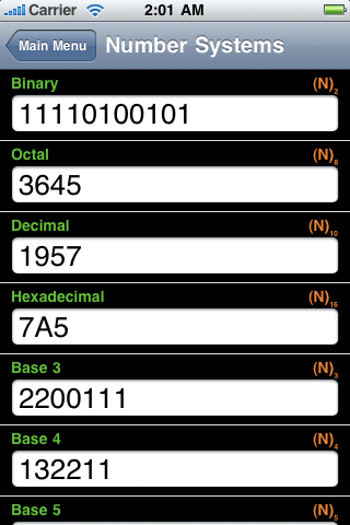 Number Systems Converter free app screenshot 3