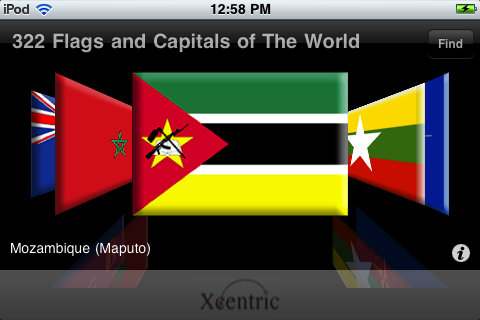 Flags and Capitals free app screenshot 1