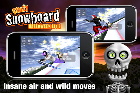 Crazy Snowboard - Halloween Lite free app screenshot 4