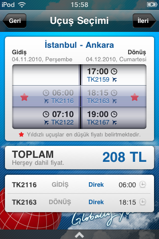 Fly Turkish free app screenshot 2