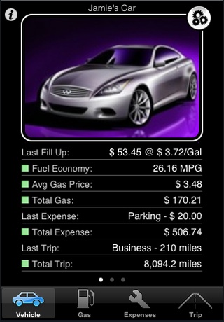 VehiCal - Car Expense Management free app screenshot 1