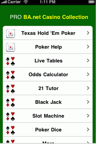 free 10-in1 Casino Games BA.net free app screenshot 1