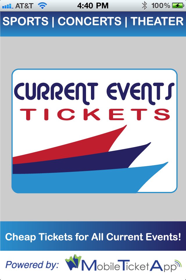 Current Events Tickets free app screenshot 1