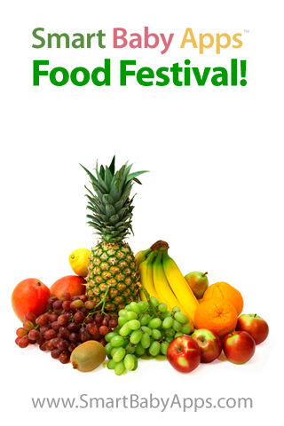 Food Festival - First Words Flashcards by Smart Baby Apps free app screenshot 1