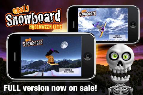 Crazy Snowboard - Halloween Lite free app screenshot 3