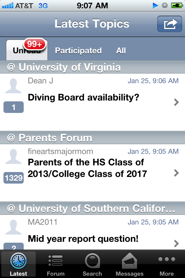 College Confidential free app screenshot 2