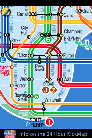 NYC Subway KICKMap Lite free app screenshot 1