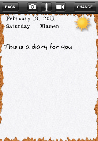 Diary (multimedia&secret) free app screenshot 1