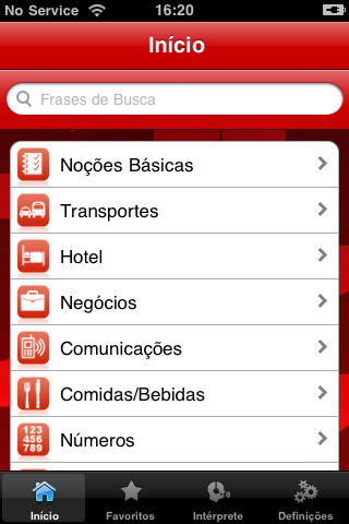 iLingua Mandarin Portuguese Phrasebook free app screenshot 3