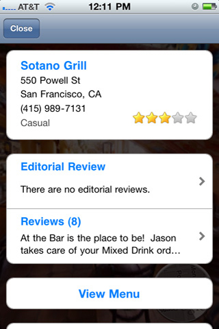 EveryScape Eats!, San Francisco Edition free app screenshot 3