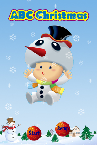 ABC Christmas Nursery Rhymes Free Lite -Talking Voice Alphabet Flashcards Kids Games free app screenshot 1