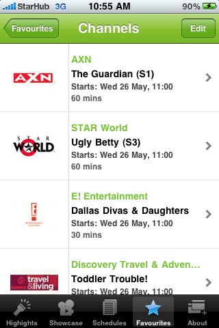 StarHub TV Guide free app screenshot 2