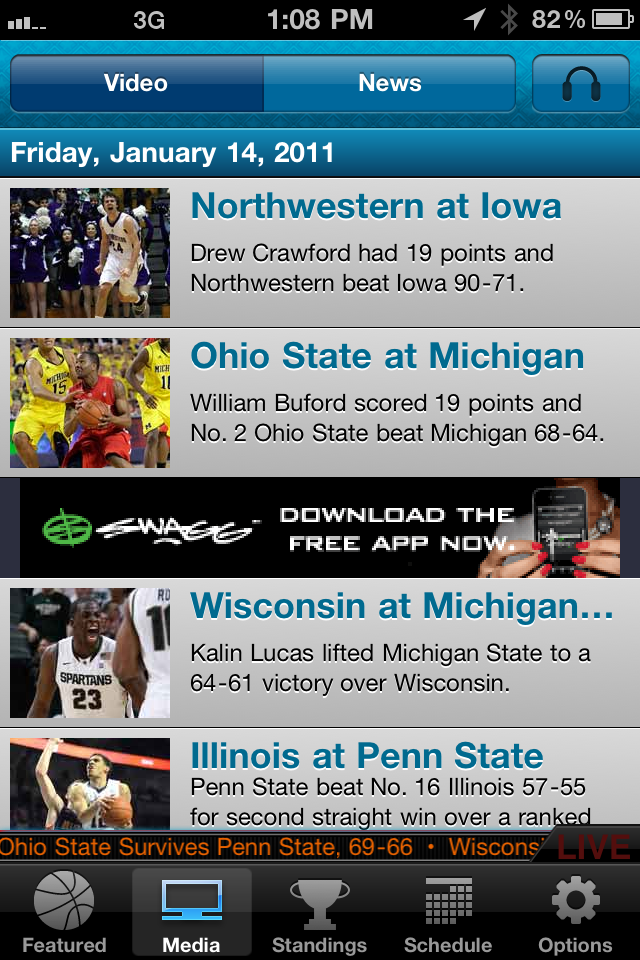 The Official 2011 Big Ten Network Basketball free app screenshot 3