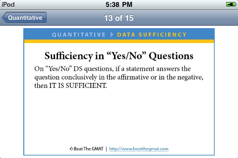 Beat The GMAT Flashcards free app screenshot 3