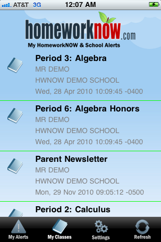 My HomeworkNOW & School Alerts free app screenshot 3
