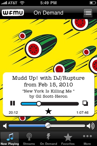 WFMU Radio free app screenshot 2