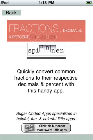Fractions,Decimals,Percent Conversion Spinnner free app screenshot 3