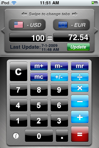 Currency Calculator Lite free app screenshot 1