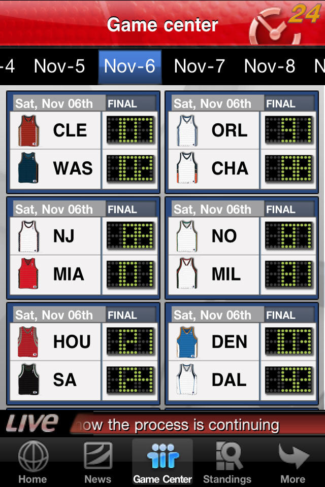 Livesports24 Pro Basketball (NBA Scores) free app screenshot 2