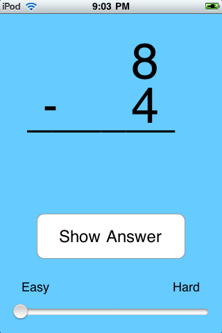 Awesome Flashcard Subtraction FREE free app screenshot 1