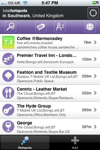 Total Hotspots - Find Nearby WiFi free app screenshot 1