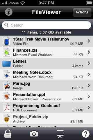 FileViewer USB FREE - File Viewing plus Email free app screenshot 1