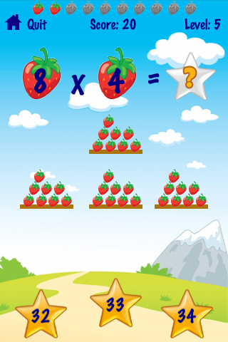 Kids Math Advantage Lite Free - Grade School Addition Subtraction Multiplication Division Skills Games free app screenshot 1