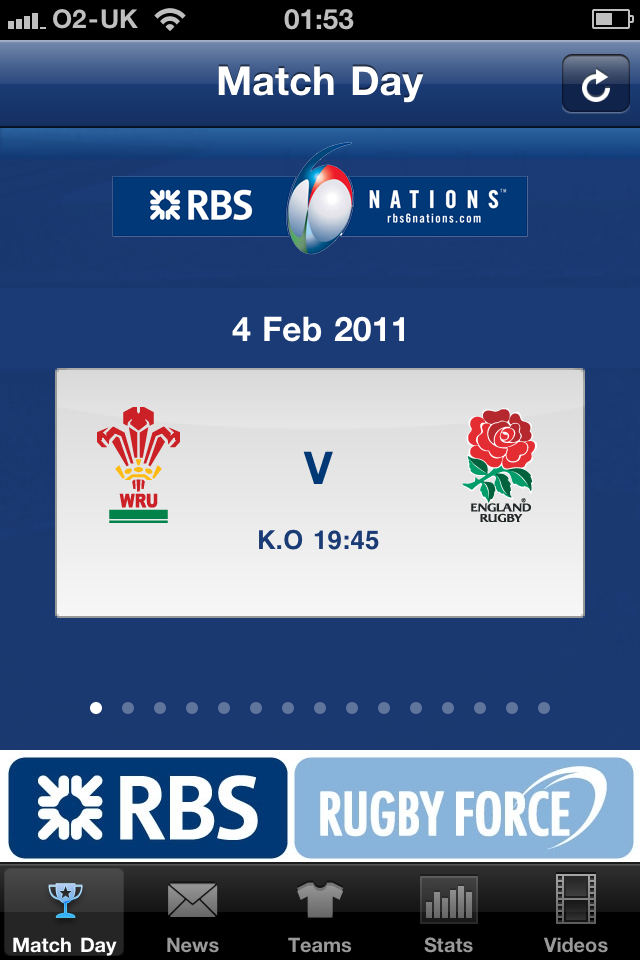 RBS 6 Nations Rugby free app screenshot 2