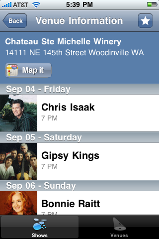 Local Concerts free app screenshot 3