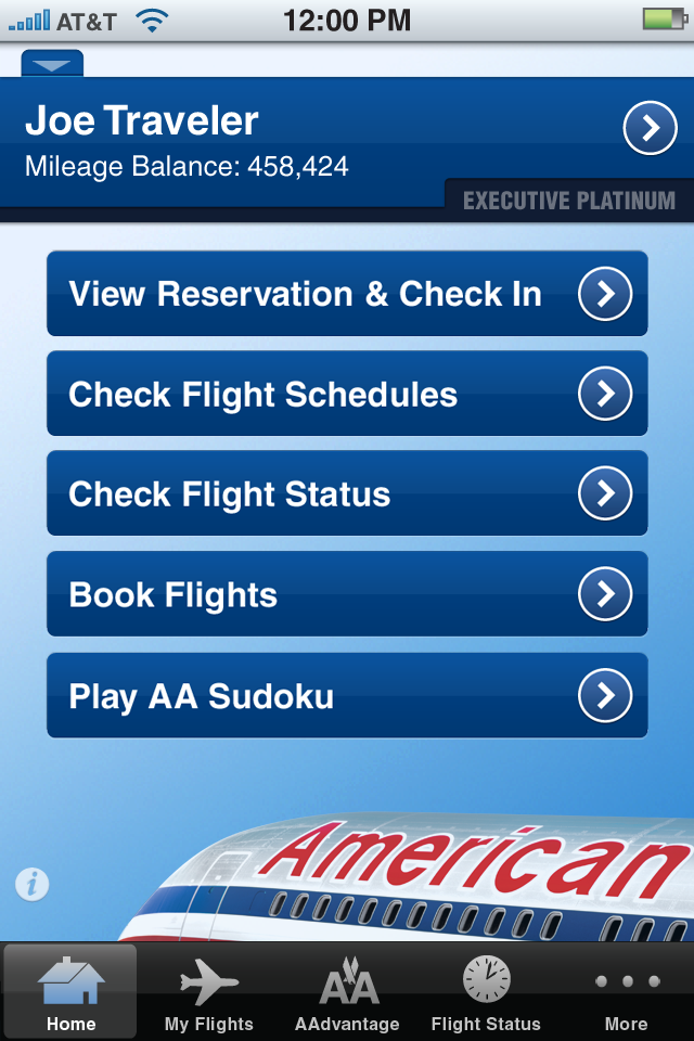 American Airlines free app screenshot 2