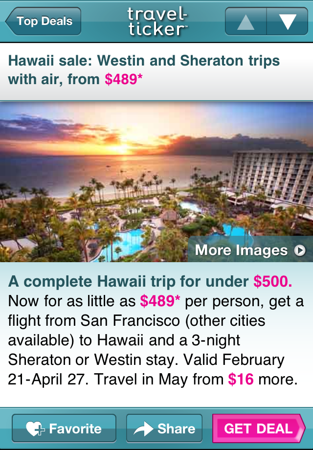 Travel Ticker - Personalized Travel Deals On th... free app screenshot 2