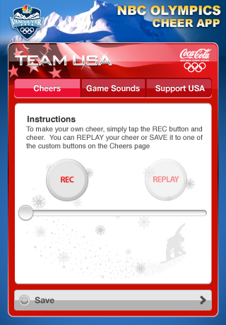 NBC Olympics Cheer presented by Coca-Cola free app screenshot 4