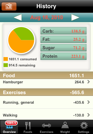 Calorie Master Free free app screenshot 2