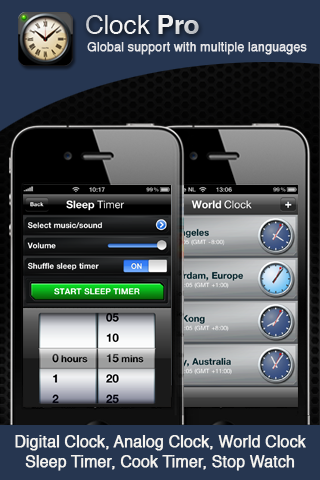 Clock Pro Free - Alarms, Clocks & Alarm Clock free app screenshot 3