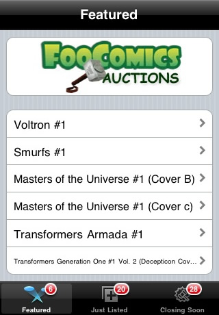 FooComics Auctions free app screenshot 4