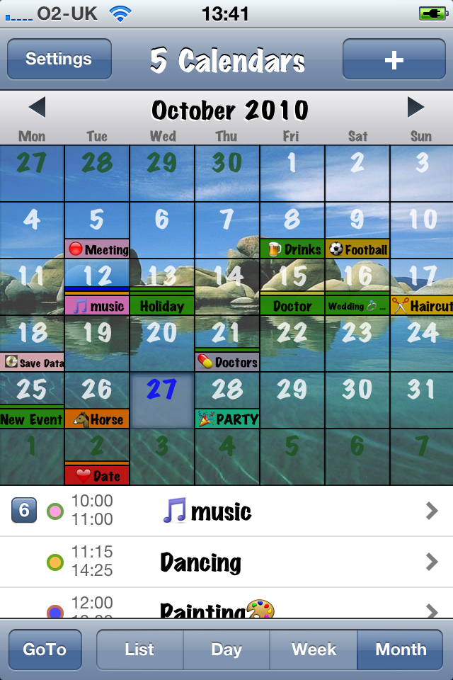 CalendarSkin Lite free app screenshot 1