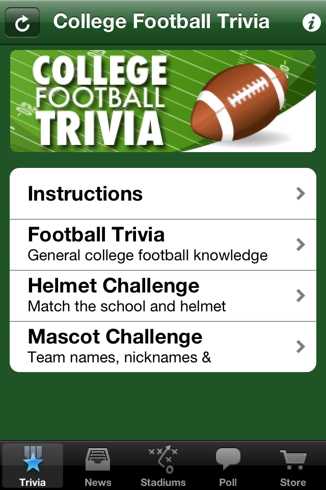 College Football Trivia and More free app screenshot 1