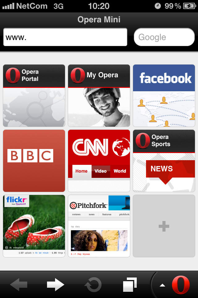 Opera Mini Web browser free app screenshot 1