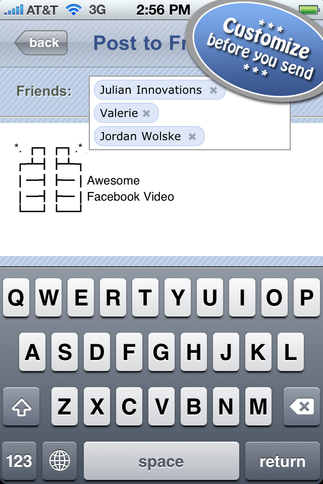 TextPics for Facebook Free free app screenshot 3