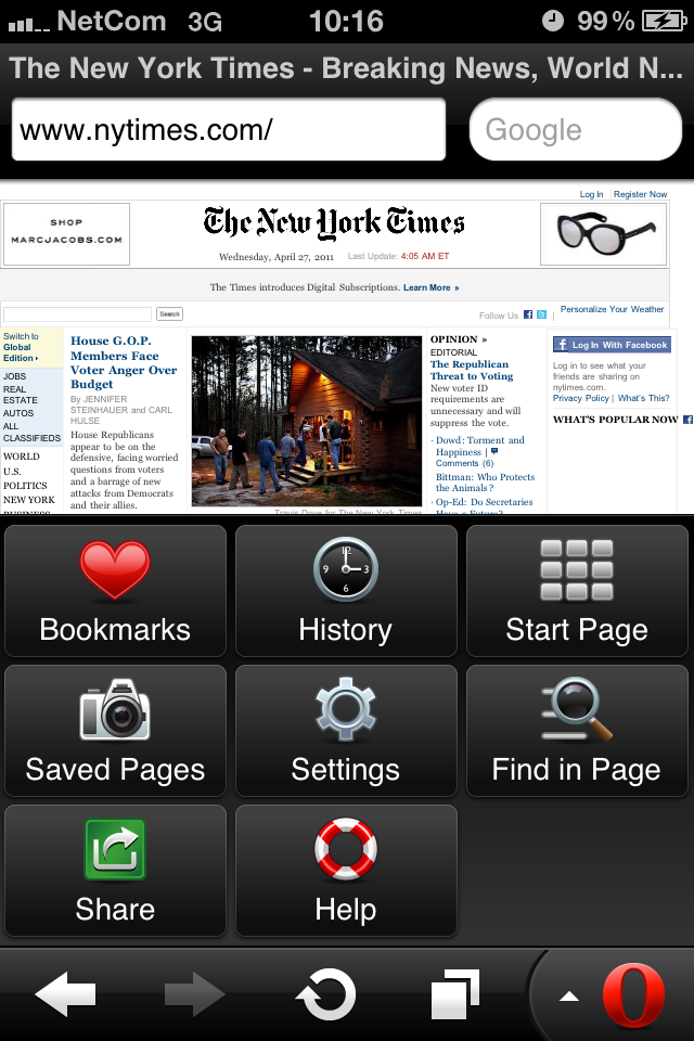 Opera Mini Web browser free app screenshot 4