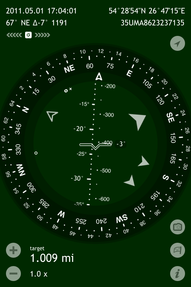 Commander Compass Lite ~ milspec compass, GPS tracker, maps free app screenshot 2