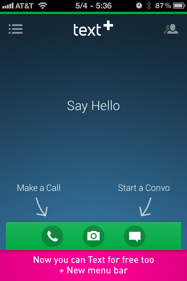 textPlus Free Calls screenshot 1