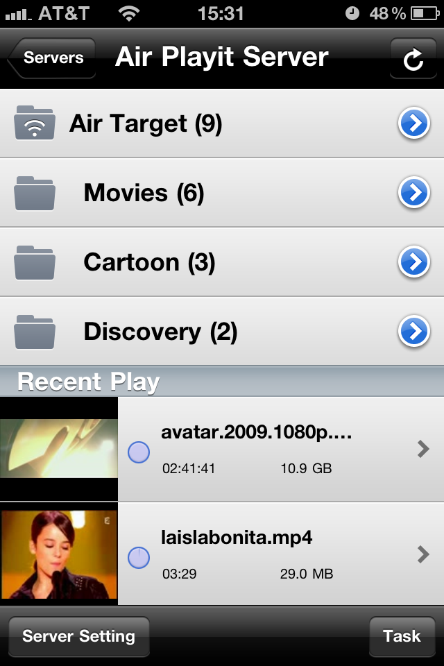 Air Playit - Streaming Video to iPhone free app screenshot 2